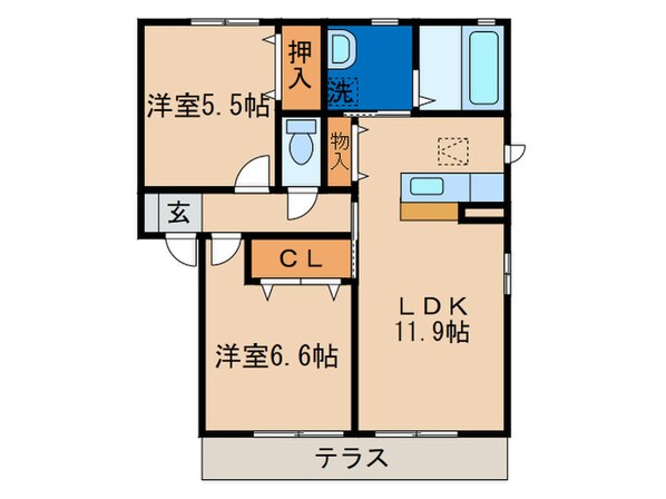 レイクサイドイン大谷Ｂの物件間取画像